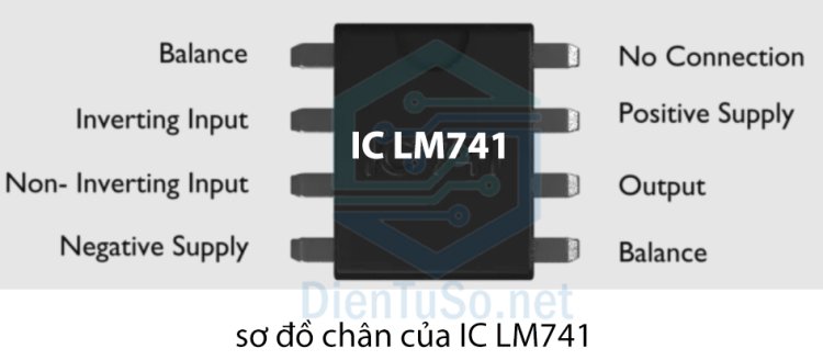Sơ đồ chân IC LM741