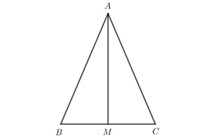 công thức tính diện tích tam giác cân